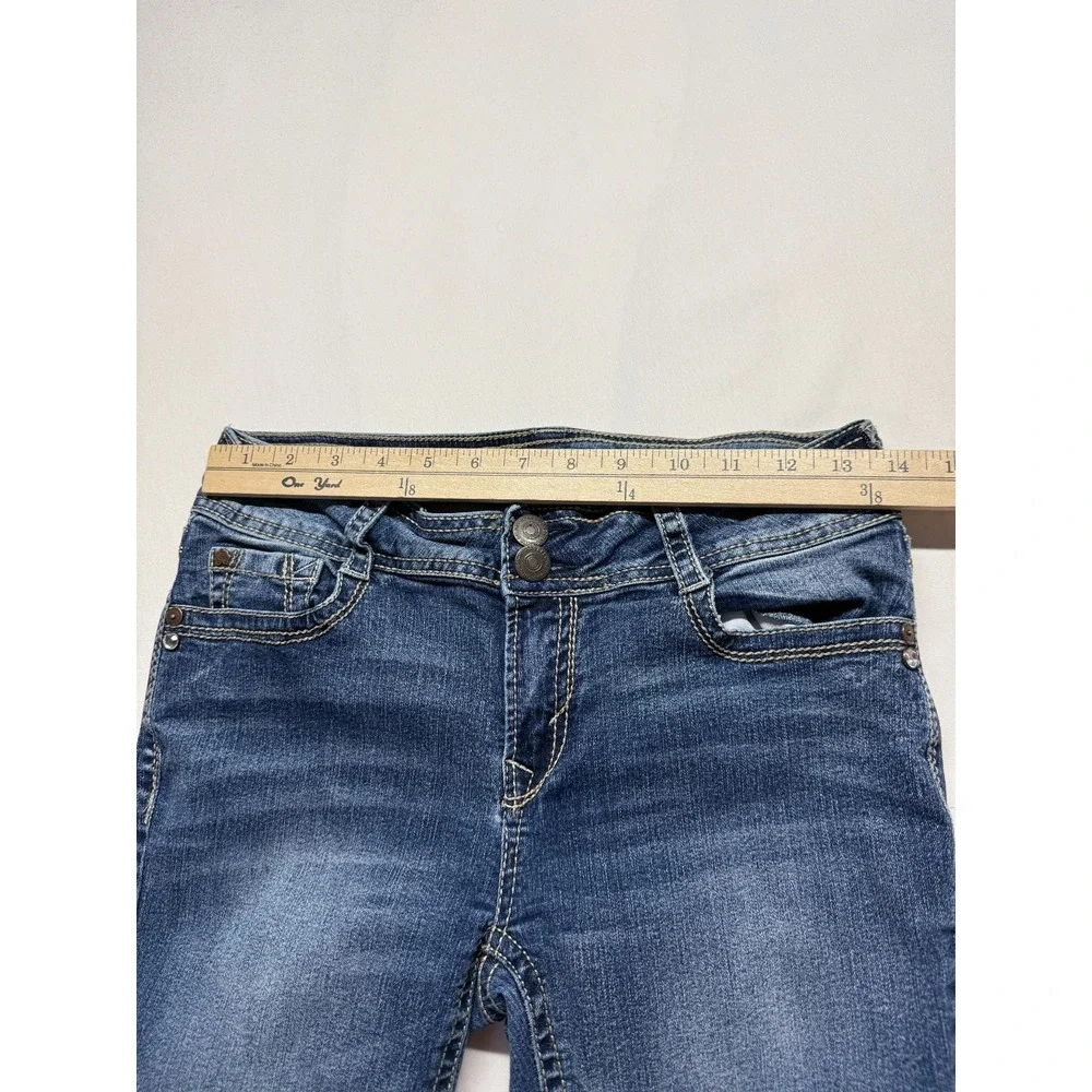 Wallflower The Luscious Curvy Bootcut Jeans Womens 7 Blue Denim Cotton Low Rise